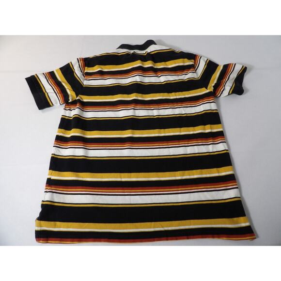 Ecko Unltd. Shirt XL Polo Collared Striped Black Yellow White Y2K Hip Hop Rhino - Picture 14 of 14